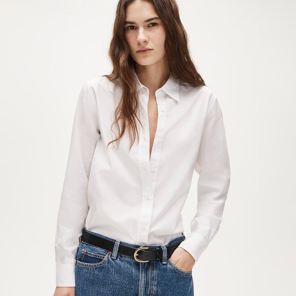 NWT J. Crew Jules Classic-fit Shirt Cotton Poplin Button Down Blouse White